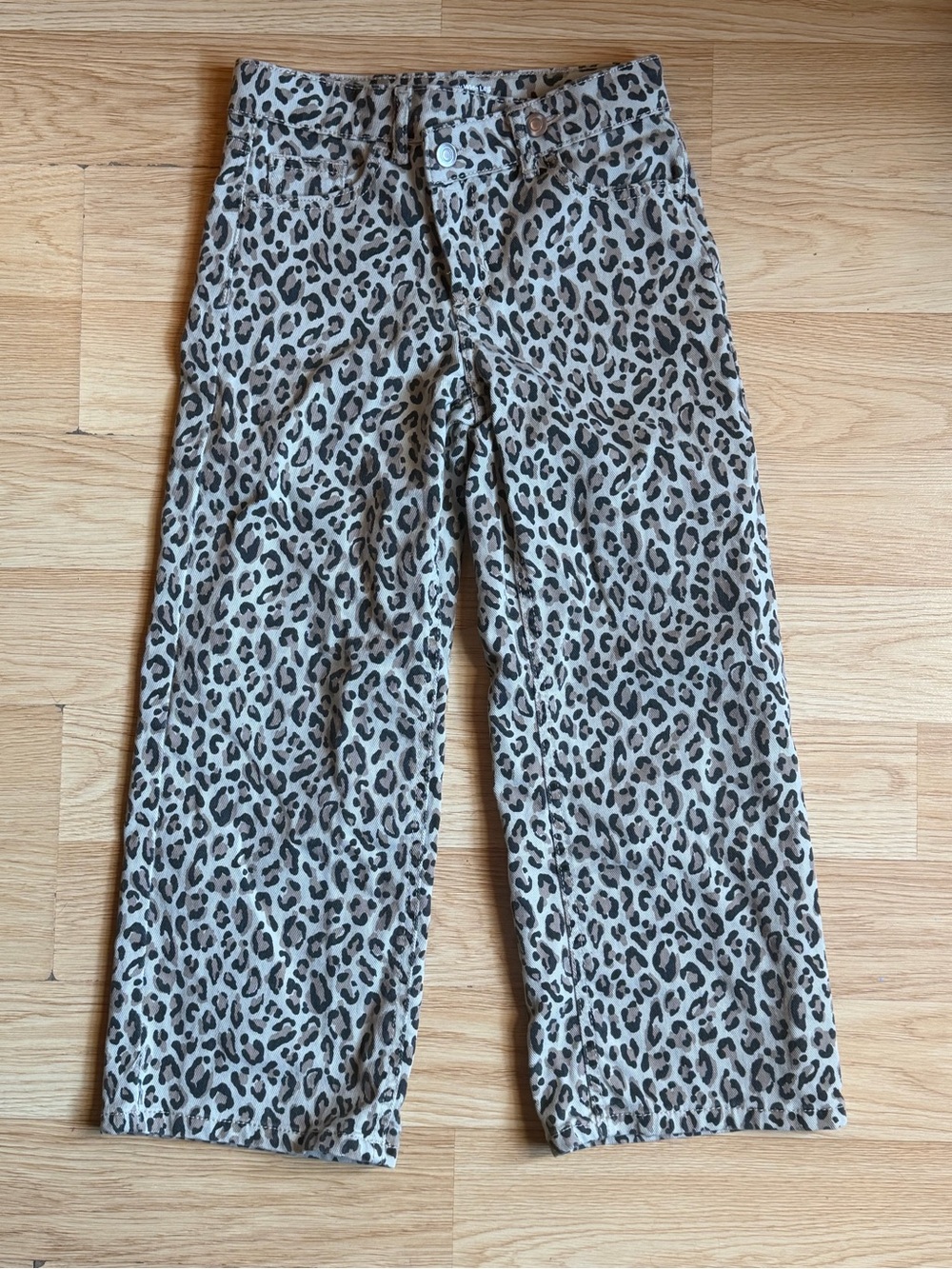 Kids Cheetah Print Wide-Leg Pants